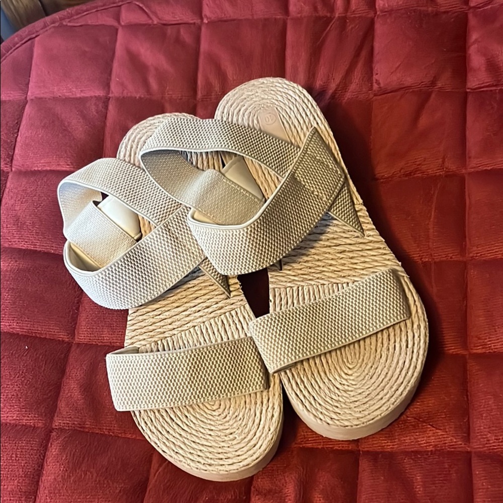 Beige Strappy Sandals